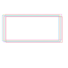 Rectangle line marking Illustration Doodle that can be use for social media, sticker, wallpaper, etc | Marker rectangle with aesthetic colors	 