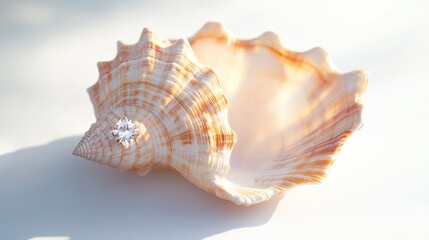 Fototapeta premium Seashell with Diamond