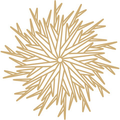 Doodle line decoration inspired by thorn and wheels illustration mandala that can be use for social media, sticker, wallpaper, boho, etc. with aesthetic brown or cream color