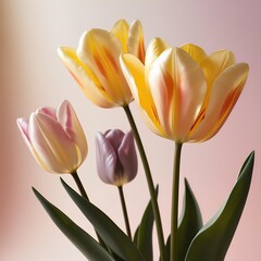 bouquet of tulips beautiful yellow tulips