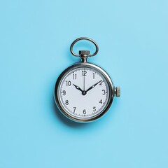 a stopwatch on an isolated soft blue background --v 6.1 Job ID: 3acdb532-2c1b-43b1-9297-477a40531fd9