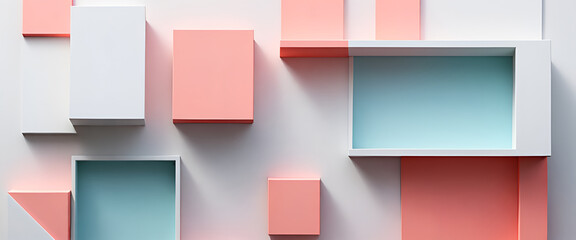 Obraz premium illustrazione con elementi geometrici a tema astratto surreale