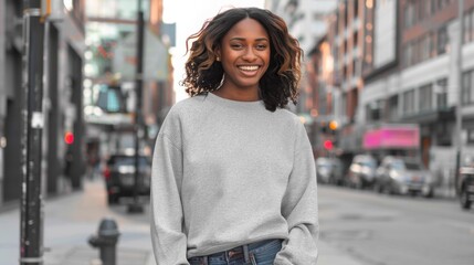 Fototapeta premium woman walking in the city