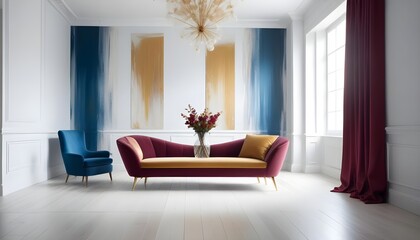 Photo interior modern design room 3d illustration