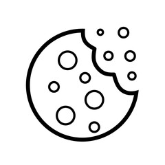 Cookie icon vector with simple design