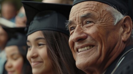 Fototapeta premium college graduate and child