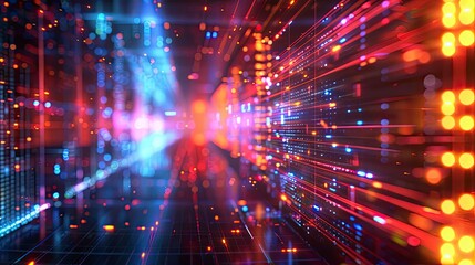 Naklejka premium An illustration of quantum error correction codes in action, highlighting the challenges and solutions in maintaining quantum coherence.