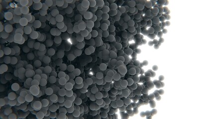 Abstract Ball Background, Confetti, Geometric, 3D Illustration