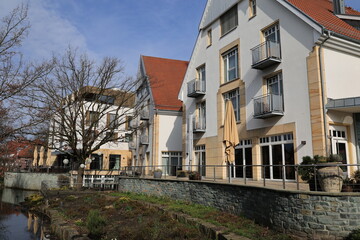Blick in das Zentrum der Stadt Rietberg in Nordrhein-Westfalen