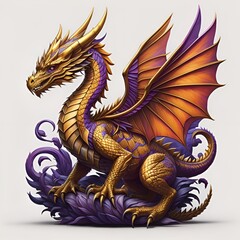 Fototapeta premium chinese dragon on white