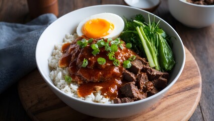 Fototapeta premium stew with rice and vegetables