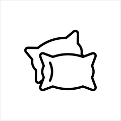 Pillow icon. Pillow symbol for logo, web, app, UI. pillow icon simple sign isolated on white background.