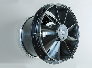 Obraz premium View of an Electronic Silver Exhaust Fan