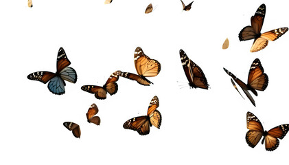 groupe de papillon en vol