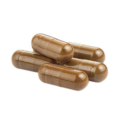 Isolated Brown Echinacea Capsules Without Background Transparency.