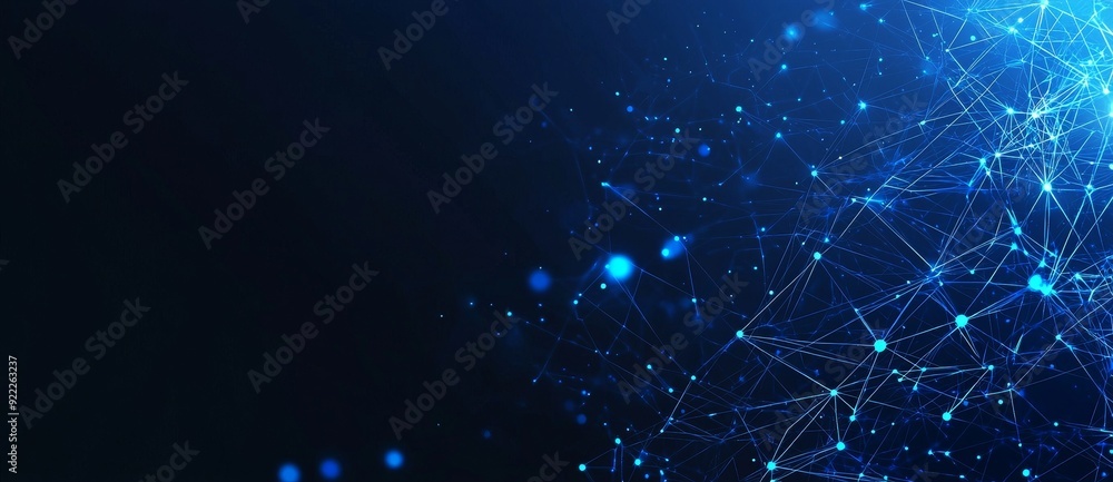 Poster the concept of stock and computer brains. high tech, big data. neural network and blockchain. a colo