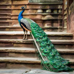 Obraz premium peacock in front of a background