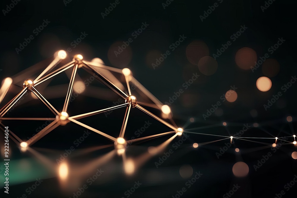 Poster exploring the depths of a virtual grid network a luminous tapestry of layered futuristic visions aga