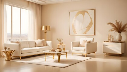 Fototapeta premium Photo interior modern design room 3d illustration