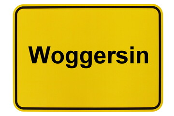Illustration eines Ortsschildes der Gemeinde Woggersin in Mecklenburg-Vorpommern