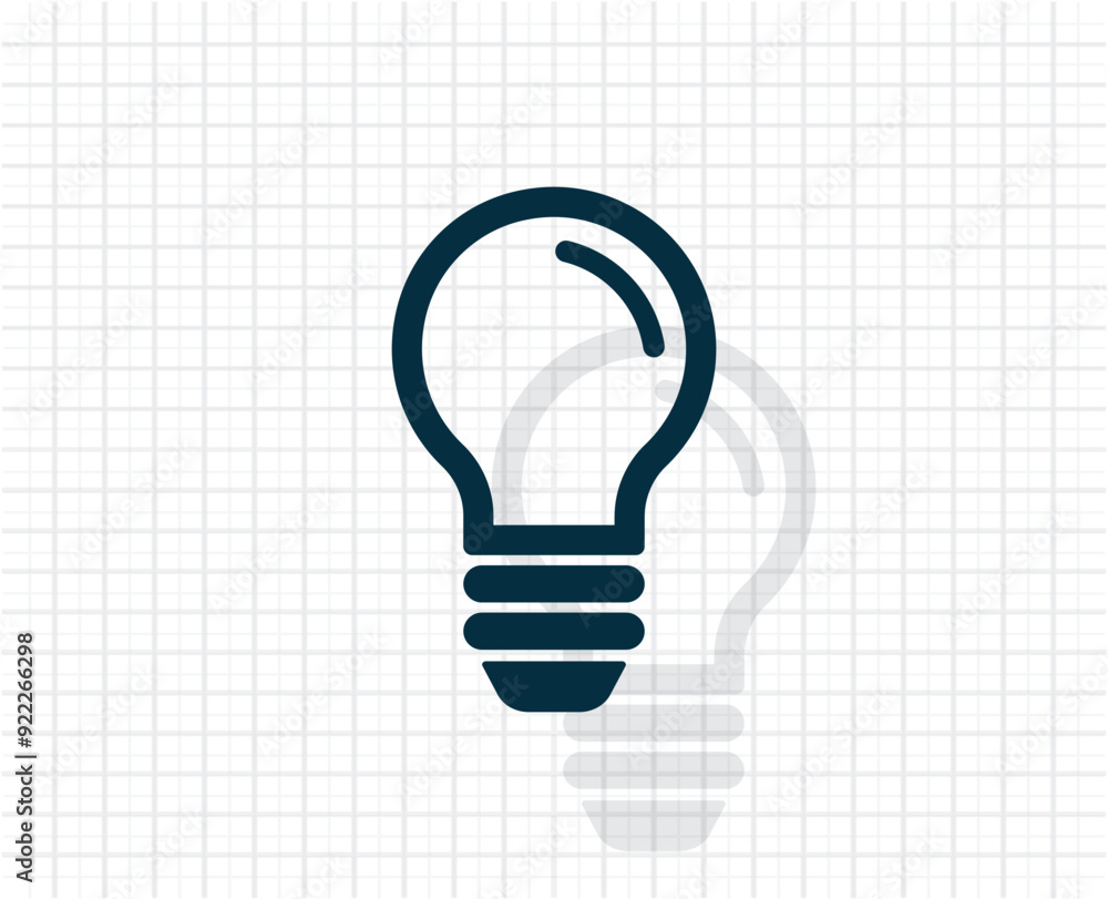 Poster vector dark color icon with shadow on light checkered background