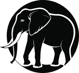 Contemporary Elephant Logo - Minimalist and Flat Vector Design.