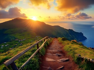 sunrise over the mountains