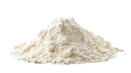 Isolated Pile of White Flour, No Background, Transparent Context