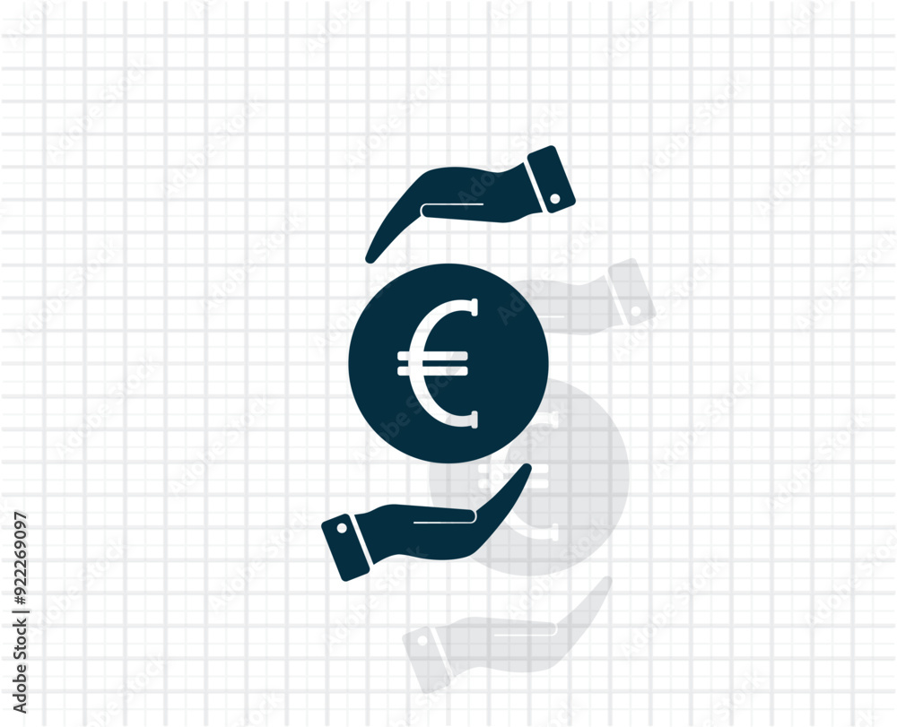 Aufkleber vector dark color icon with shadow on light checkered background