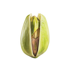 A Single Opened Pistachio Nut with Shell