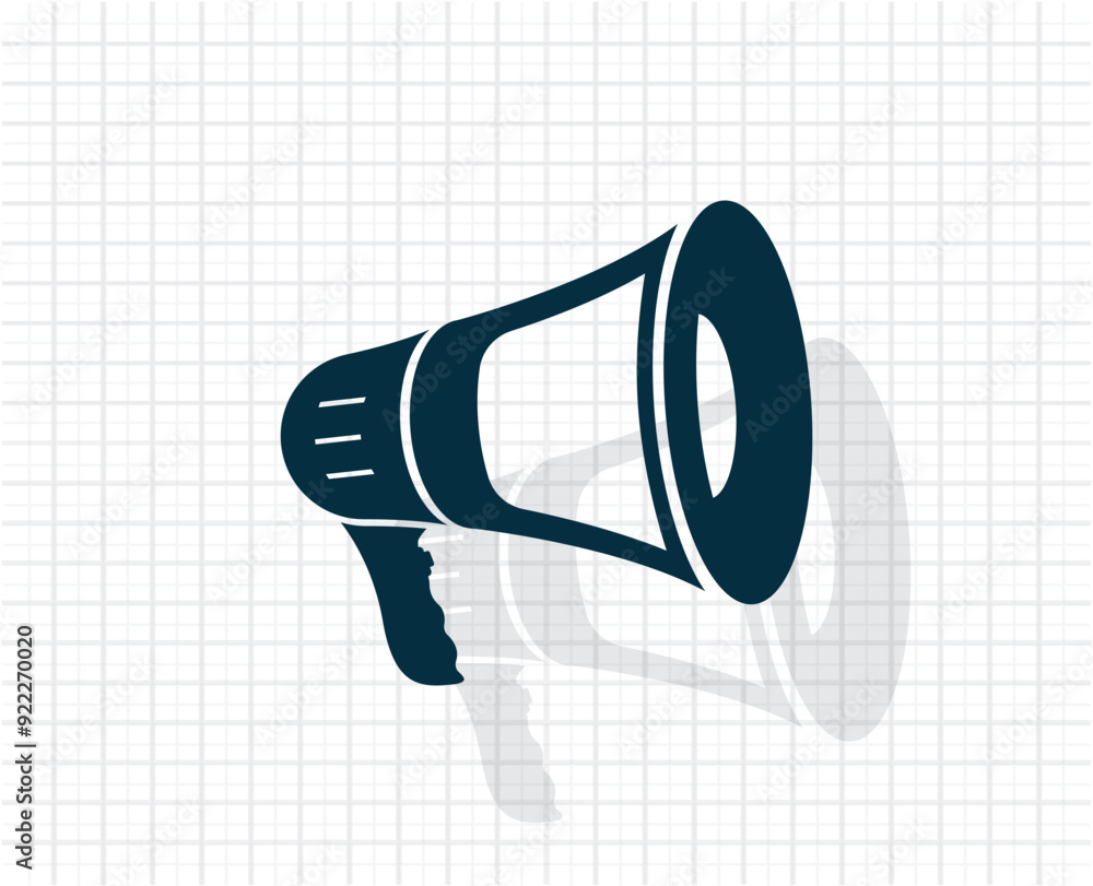 Poster vector dark color icon with shadow on light checkered background