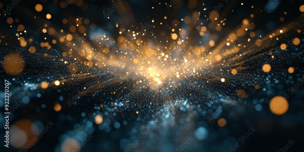 Poster a mesmerizing, captivating display of vibrant and colorful particles creating an enchanting, dreamy 