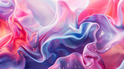 Obraz premium Abstract fluid painting with vibrant purple and pink shades modern creative design flowing patterns