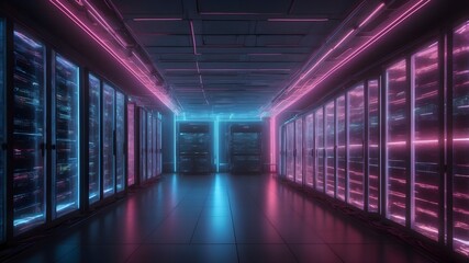 Fototapeta premium Digitales Delirium: Die Ästhetik der Datenverarbeitung