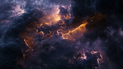 Fototapeta premium Cosmic Nebula, A Celestial Symphony of Colors and Light