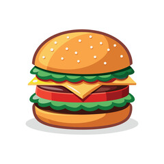 hamburger isolated vector template illustration