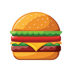 hamburger isolated vector template illustration