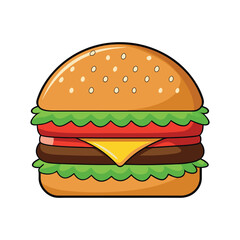 hamburger isolated vector template illustration