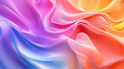 Obraz premium Elegant 3D colorful background featuring soft, flowing patterns and vibrant hues, ideal for artistic designs