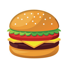 hamburger isolated vector template illustration