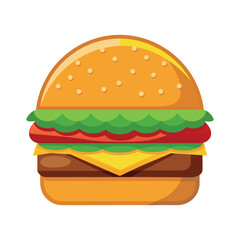 hamburger isolated vector template illustration