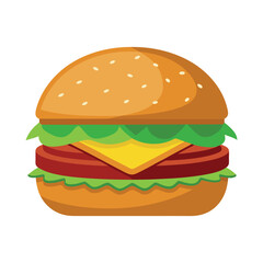hamburger isolated vector template illustration