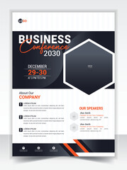 Modern and Creative Business Conference flyer template Business Conference Flyer Layout Clean flyer