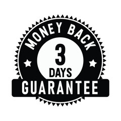 3 Days Money Back Guarantee | Money Back | Icon | Vector