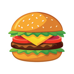 hamburger isolated vector template illustration