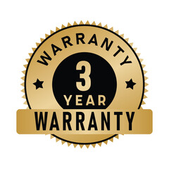 3 Year Warranty | Warranty | Icon | Vector