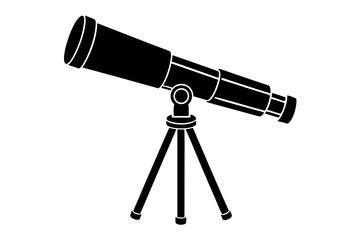 Telescope silhouette vector illustration