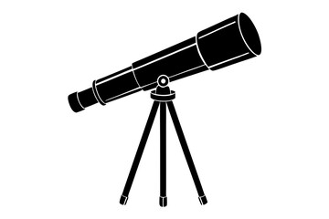 Telescope silhouette vector illustration