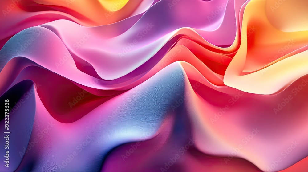 Poster gorgeous 3d colorful background with flowing, dynamic patterns and a rich mix of colors creating a v