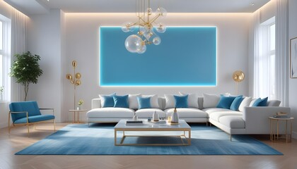 Photo interior modern design room 3d illustration